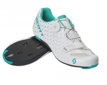 Chaussures Scott Road Comp Boa Dame Blanc / Tiurquoise 2020